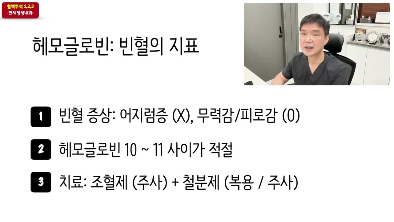 혈액 헤모글로빈 수치: 빈혈의 지표